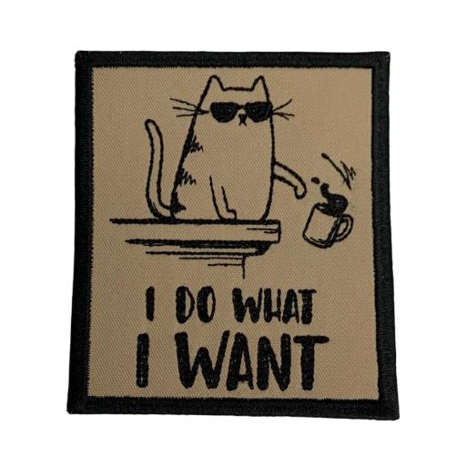 Sunglasses Cat - I do what I want Patch 10cm x 8cm